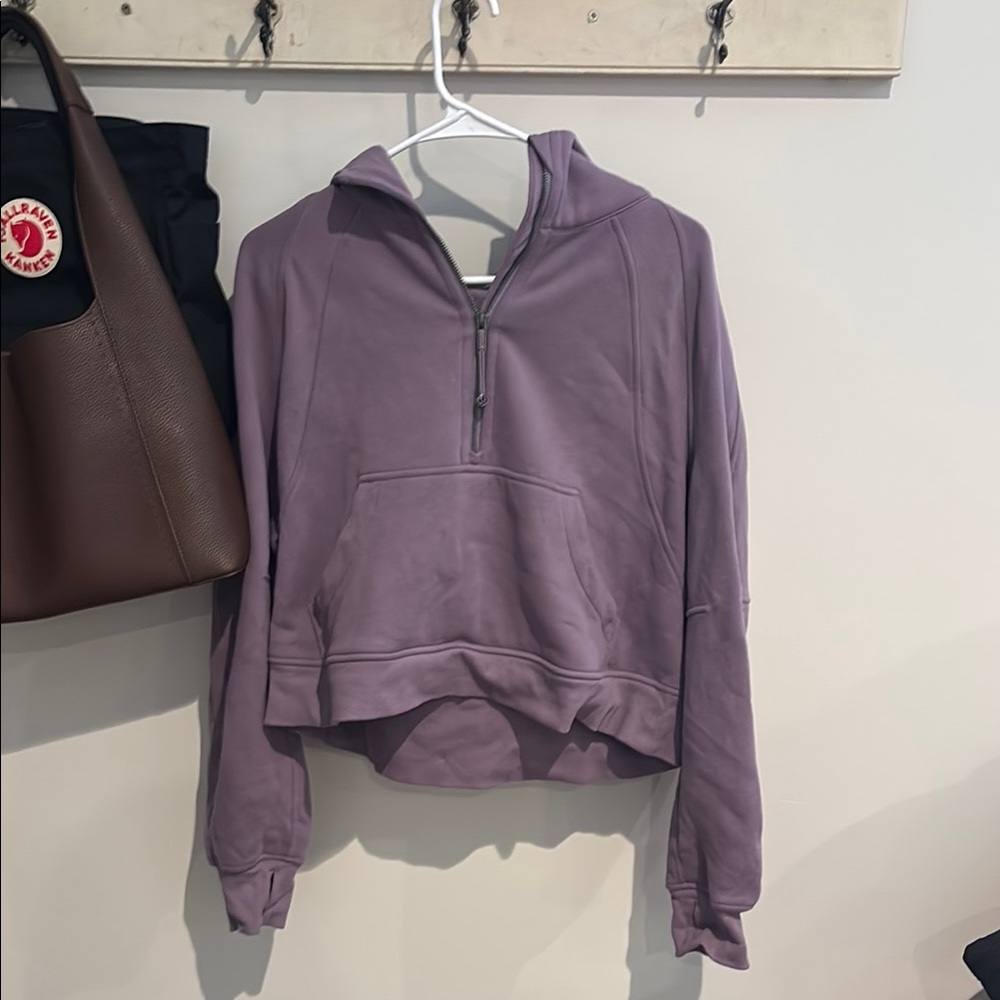 Lululemon Athletica Purple Cropped Polo Sweatshirt